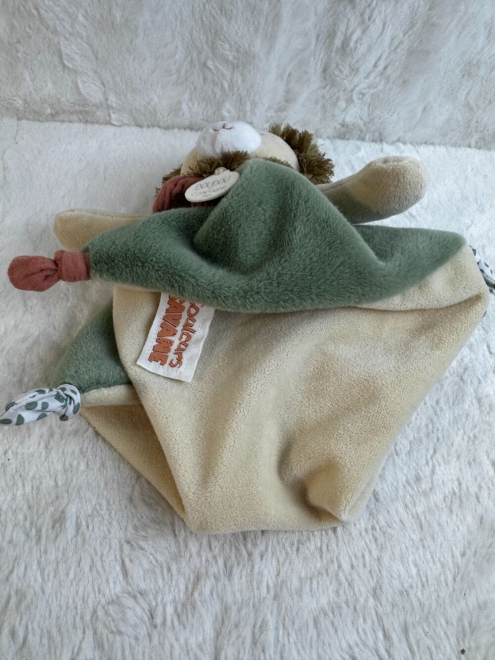 Baby Couleurs SAVANE Lion Plush Lovey Security Blanket Doudou et Compagnie Paris - Picture 5 of 6